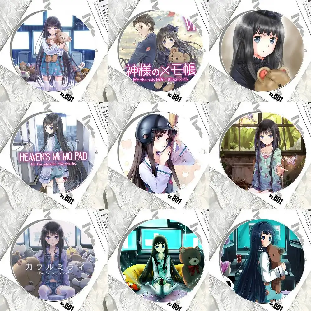 Heavens Memo Pad Anime Cartoon Style Badge Brooches On Backpack Decoration Round Enamel Pins For Accessorys