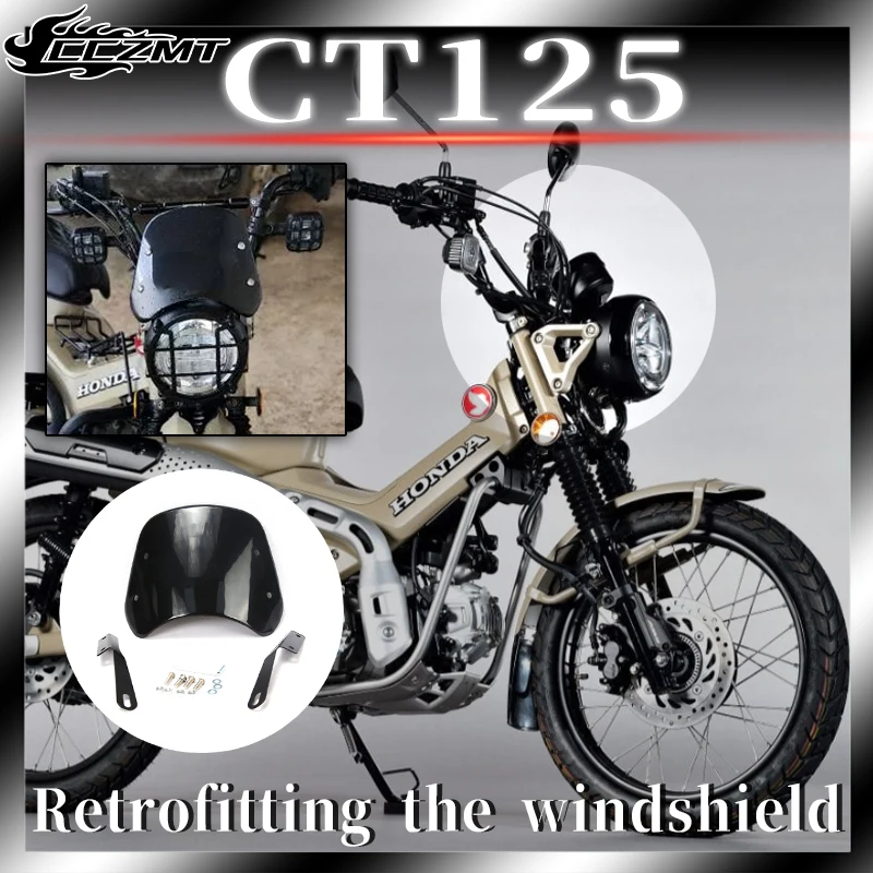 

For HONDA CT125 CT 125 Super Cub 2020-2021 Motorcycle Windshield Wind Deflector Windscreen Covers Screen