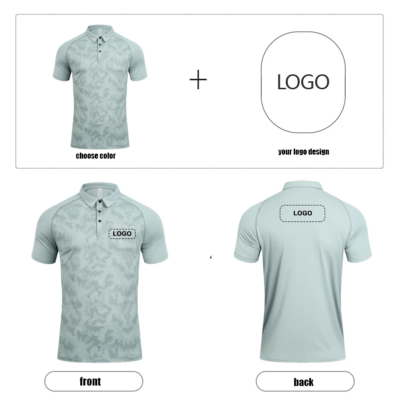 customized LOGO Sports Polo Casual New Printed single-breasted pullover Men POLO Shirt Man Top Short Sleeve Unisex LS-R379