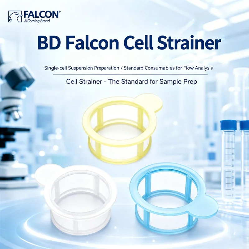 Corning Falcon Sterile Cell Strainer 40um 70um 100um Nylon Mesh Lab Filtration Separator Fit 50mL Conical Tubes