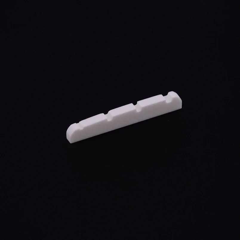 1 Piece GuitarFamily Real Slotted Bone Nut For Four Strings Bass ( 38MM / 43MM * 3.5MM * 6MM/6.5MM )