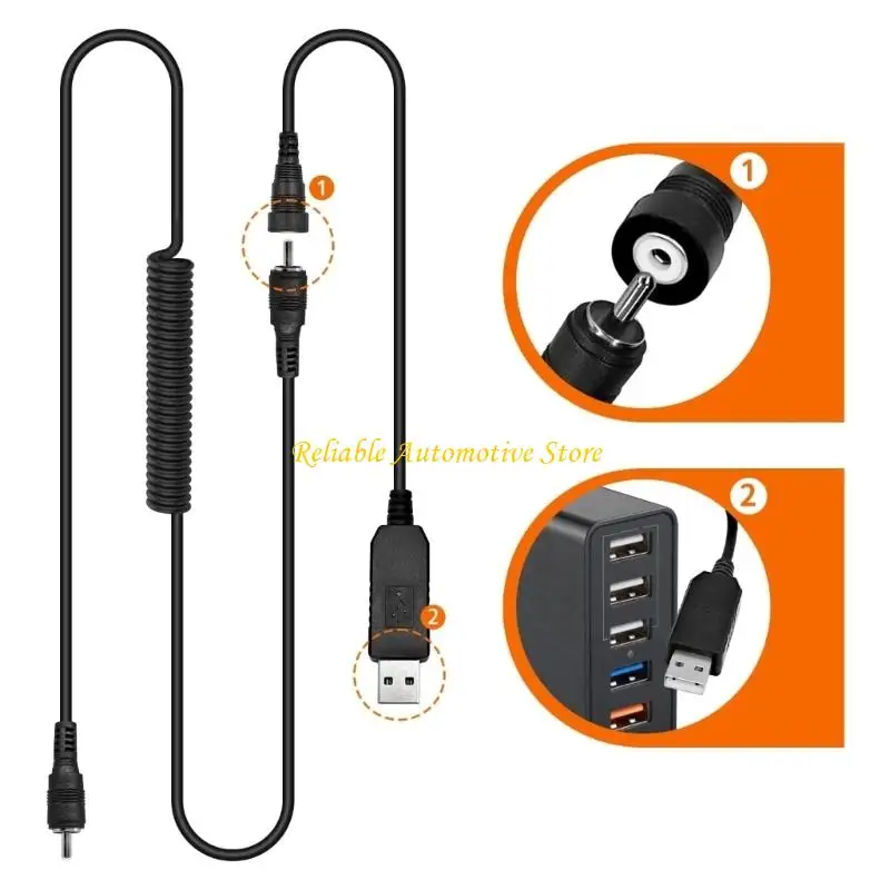 M68B Quick Heat Helmets Connector with Fast Warming Technology Universal Heated Cable for Snowmobile & Motorcycle