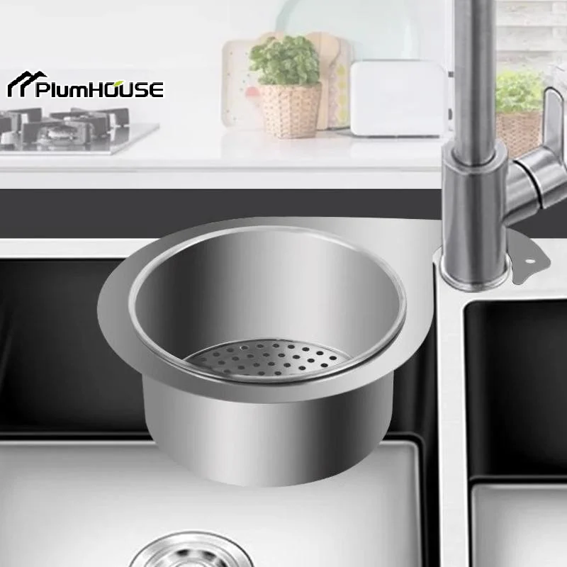 Stainless Steel Swan Sink Strainer Basket Kitchen Sink Garbage Hanging Filter Swan Dry And Wet Separation Hook Drain Rack