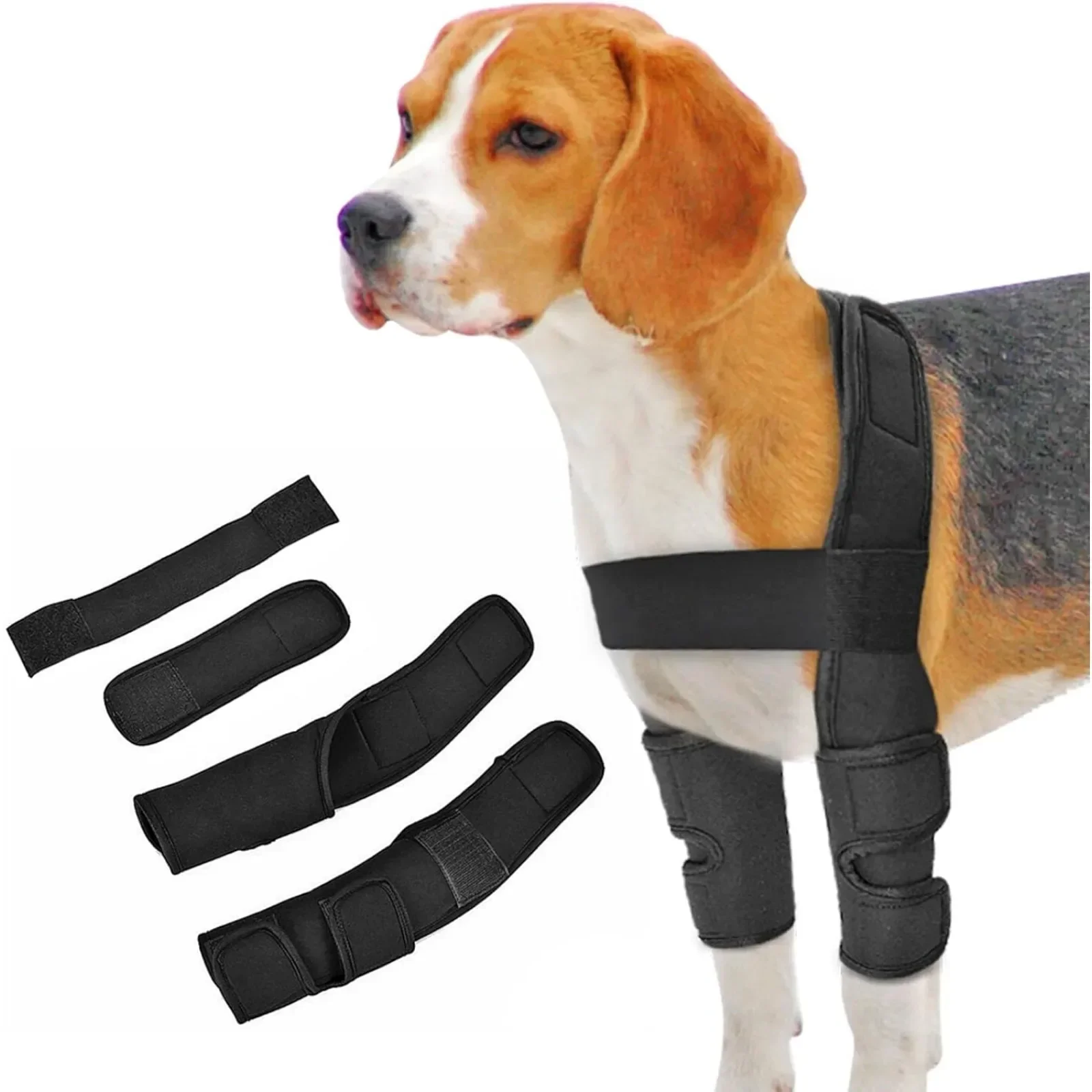 Dog Front Leg Knee Brace,Dog Leg Support with Hook & Loop,Adjustable Pet Leg Wounds Protector for Helping with Loss of Stability