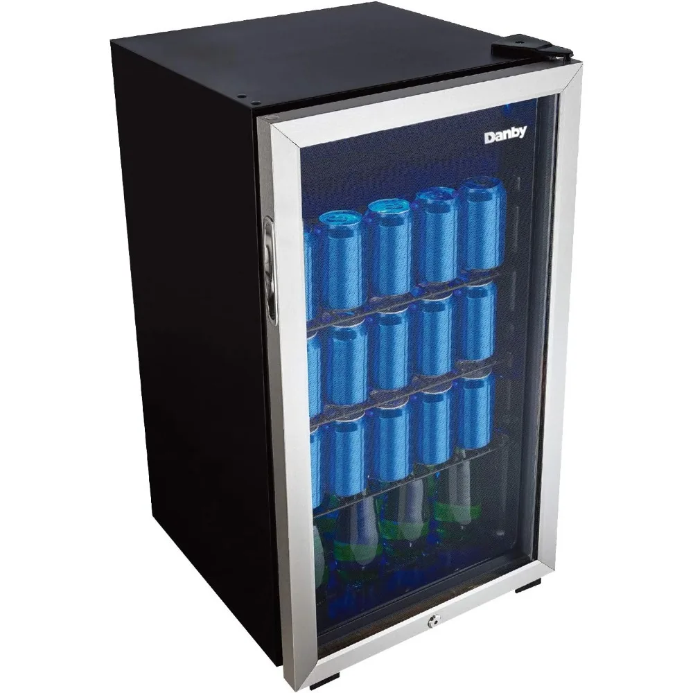 117 Can Beverage Center, 3.1 Cu.Ft. Freestanding Drinks Refrigerator for Basement, Dining, Living Room-Bar Fridge Perfect