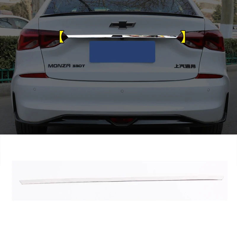 Car Rear Tailgate Strip Trims Decoration for Chevrolet Monza 2019 2020 2021 2022 2023 2024 Accessories Auto Kit Styling