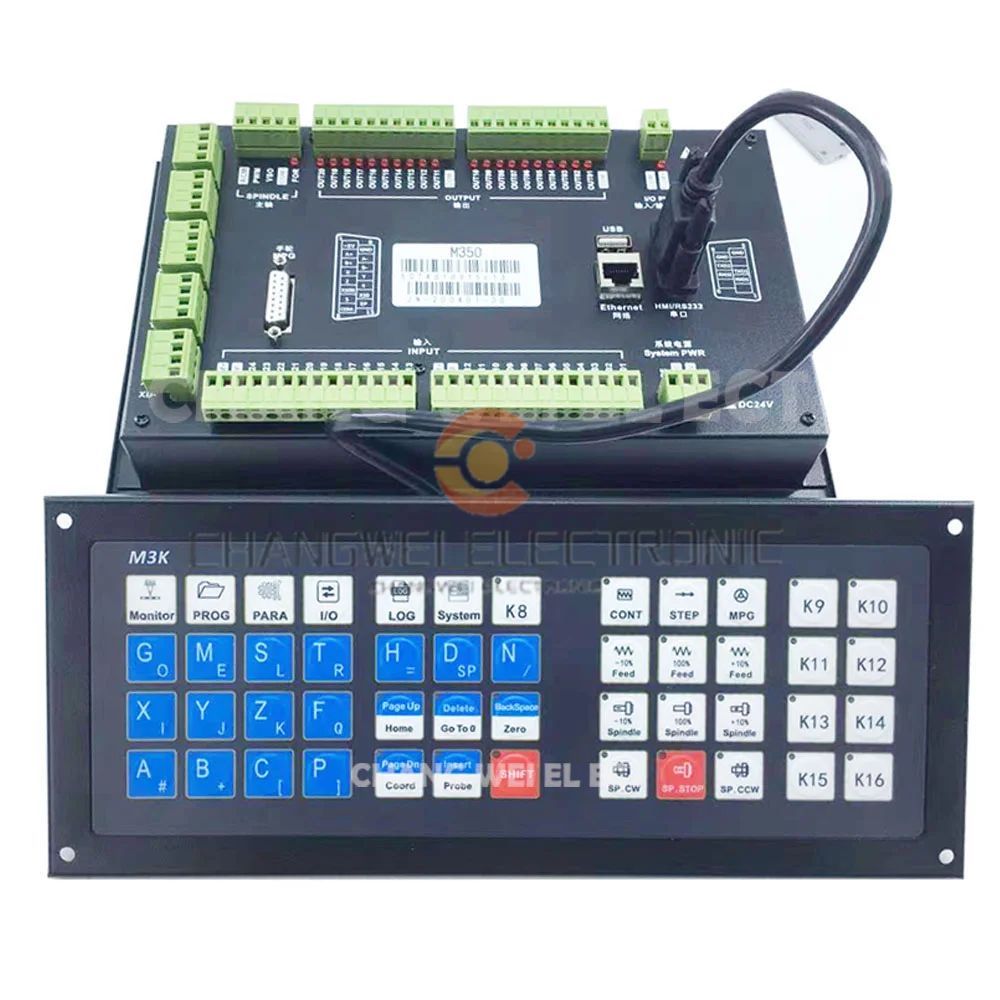 M350 atualização 3/4/5 eixo sistema de controle movimento cnc kit controlador mais recente atc prolongado teclado m3k para máquina gravura