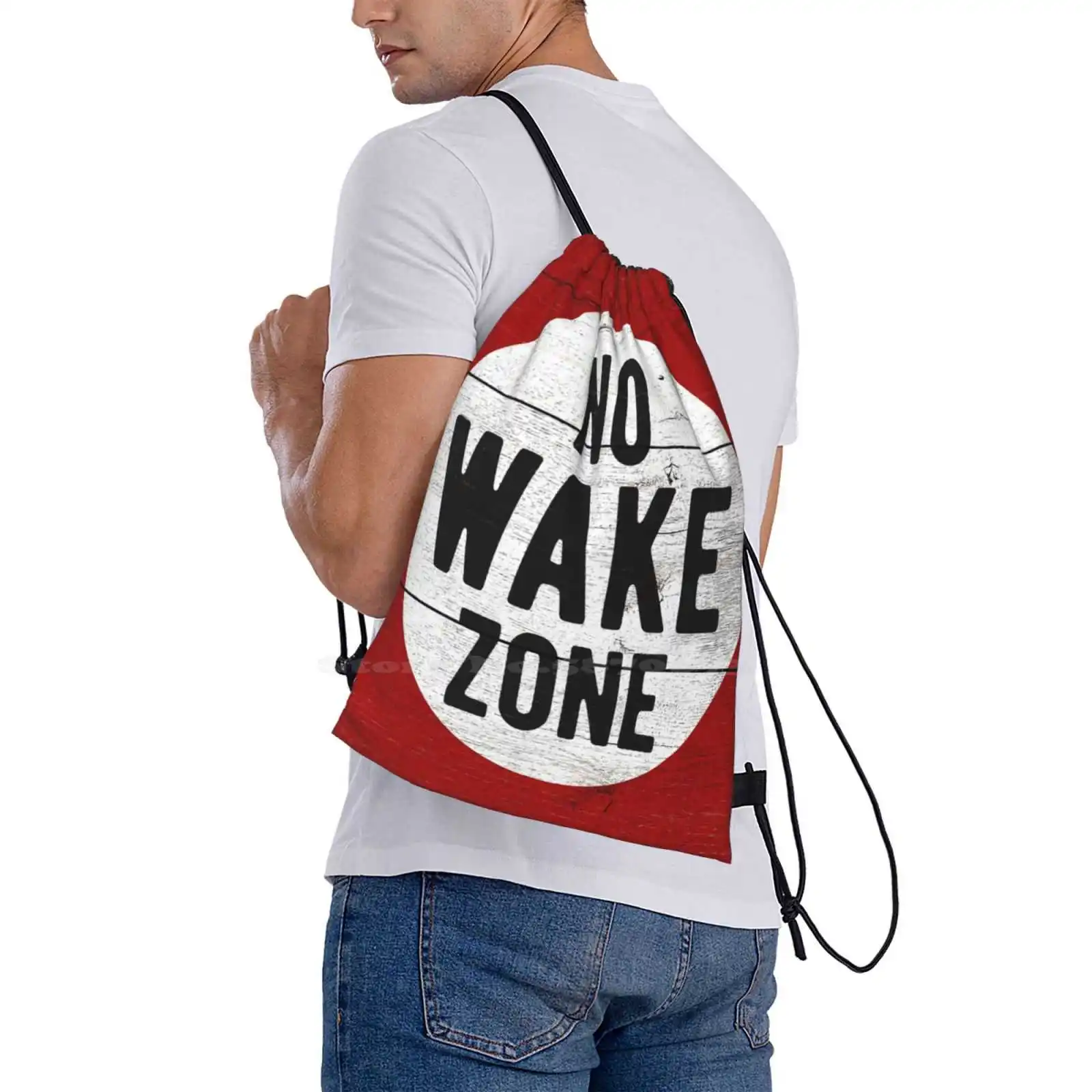 No Wake Zone Sgin Hot Sale Schoolbag Backpack Fashion Bags Lake Life Boating Lake Lover No Wake Zone Sign Lake House Warming