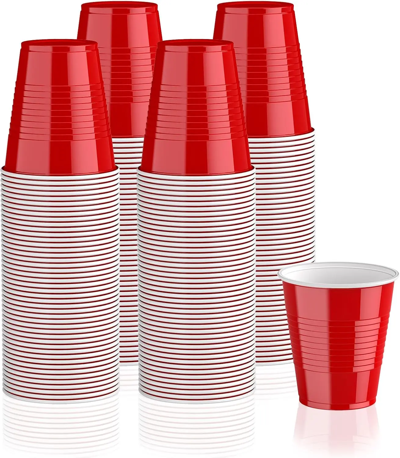 

240 Pack 12 oz Disposable Plastic Cups, Red Party Plastic Cups for Parties, Picnics and BBQ