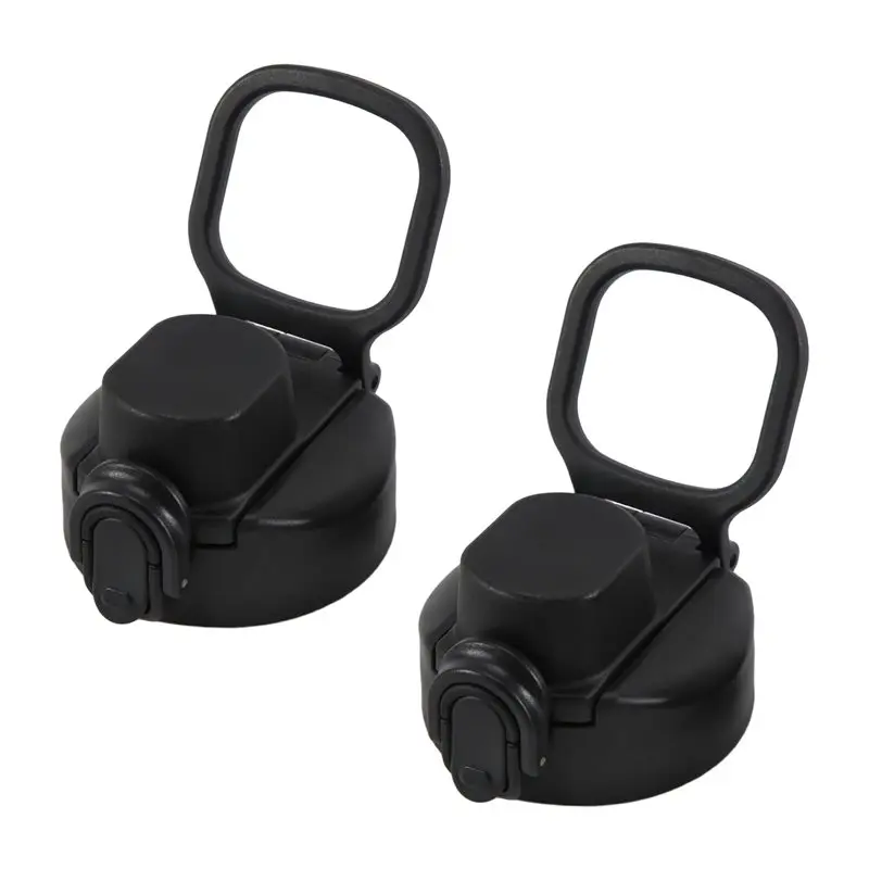 A93E-2 Piece Auto Spout Lid Replacement Black For Hydro Flask Wide Mouth 12, 16, 18, 20, 32, 40, 64Oz,