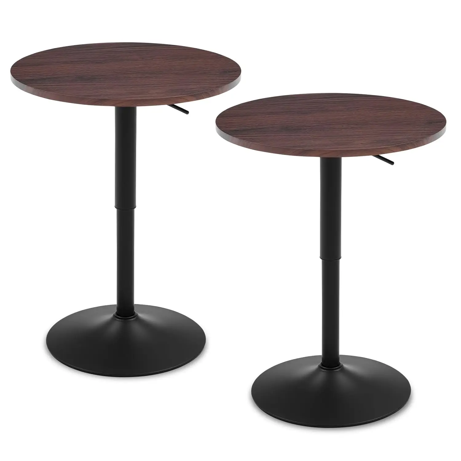 

Round Pub Table with Sturdy Metal Base, Height-Adjustable Cocktail Bar Table (27-36 Inches) Modern Style Bistro, Customized