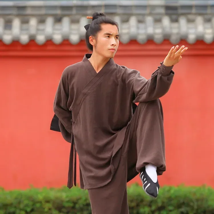 High Quality Cotton Linen Clothes Sets Men Women Tai Chi Suit Practice Clothing Martial Art Uniform Taoist Kung Fu Top+pants