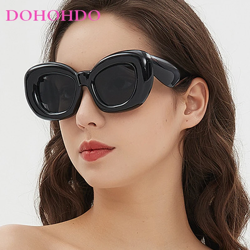 

DOHOHDO 2025 Y2K Women Sunglasses New Oversized Cloud Shape Rim Shades Ins Trendy Luxury Brand Design UV400 Protection Eyewear