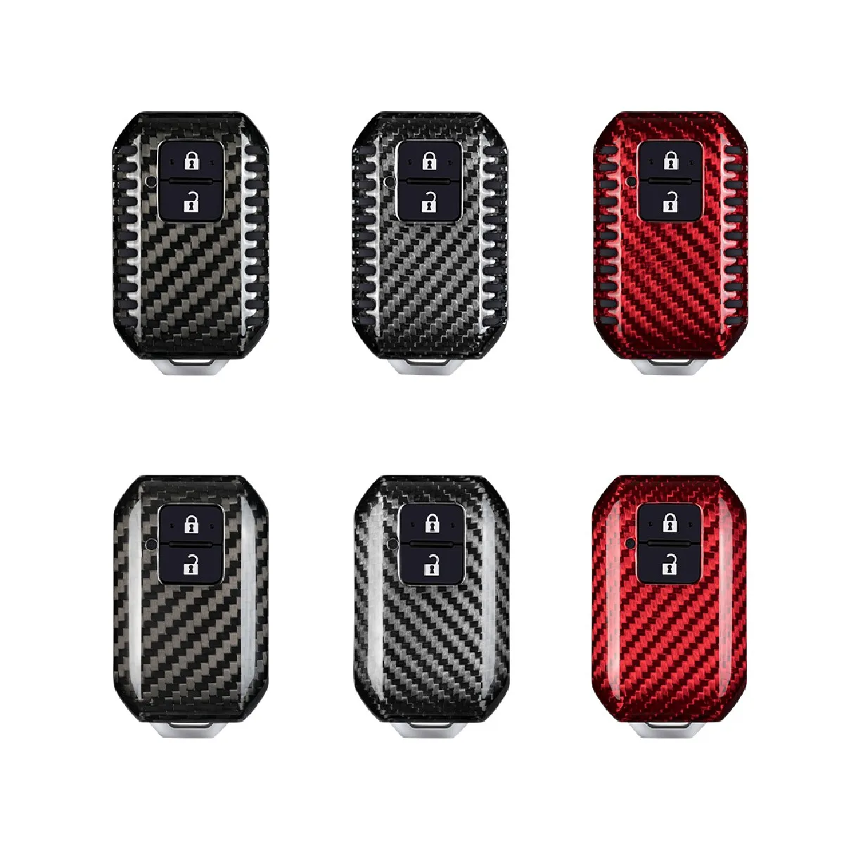 Car Remote 2 Button Carbon Fiber Car Key Cover Shell Case For Suzuki Swift Maruti Dzire Ertiga Wagon R Monopoly T-carbon Key Fob