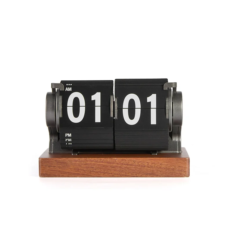 Vintage Flip Clock - Smart Mechanical Desk Calendar with Automatic