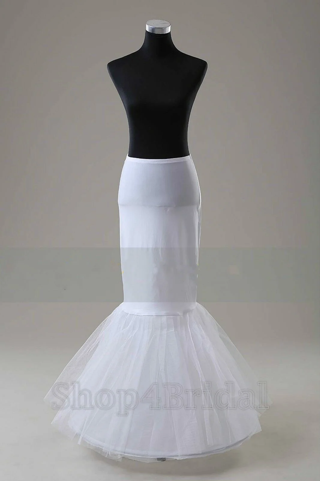 Trắng/Đen 1 Vòng Nàng Tiên Cá Cưới Cô Dâu Tây Nam Không Crinoline Petticoat Trượt