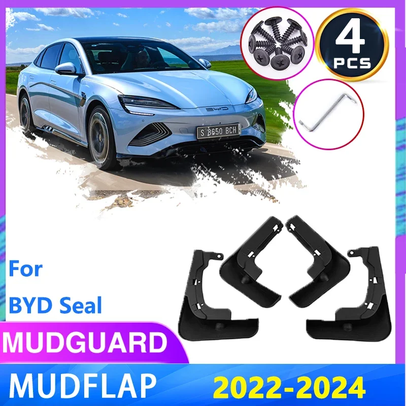

For BYD Seal Atto 4 EV 2022 2023 2024 Mud Guards Front Rear Mudguards Mudflaps Guards Cover Fenders Wheel Protector Accessories