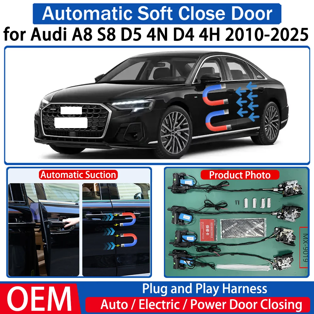 

for Audi A8 S8 D5 4N D4 4H 2010-2025 Car OEM Automatic Soft Close Door Electric Suction Kit Auto Power Closing System Plug＆play