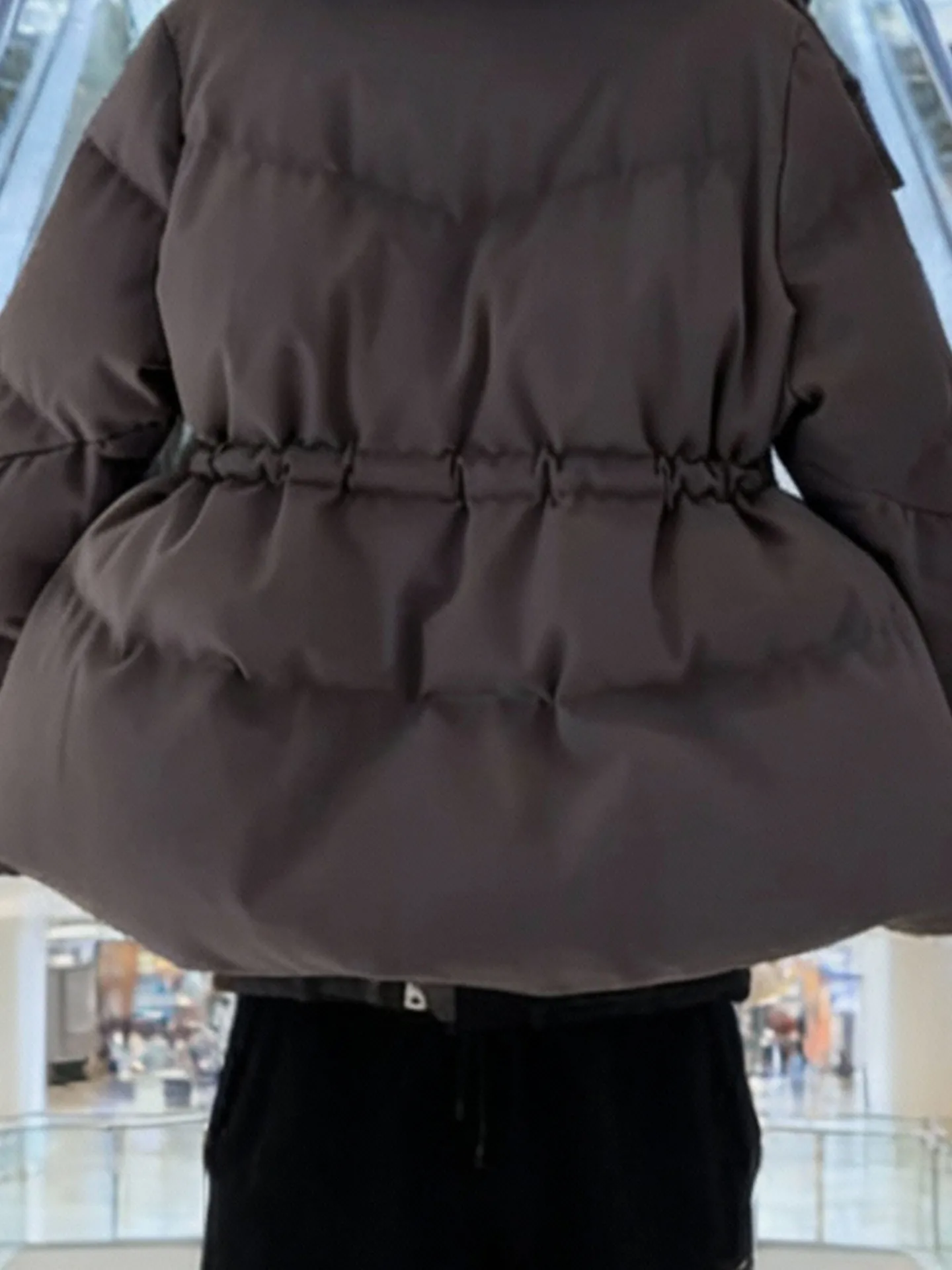 Ele Bla Cintura-Aconchamento Feminino para baixo Jaet Ultra Quente Gola Emagrecimento Casacos Commute Sle Coreano Faion