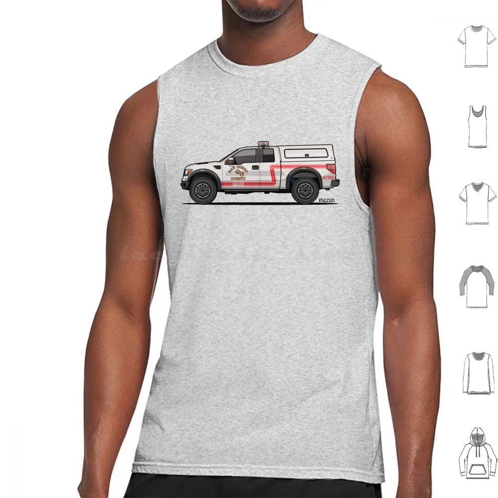 Cal Fire Sdc F0Rd R4Pt0R 4X4 Fire Truck Tank Tops Vest Sleeveless Car Pickup Pickup Truck Cal Fire California San Diego San