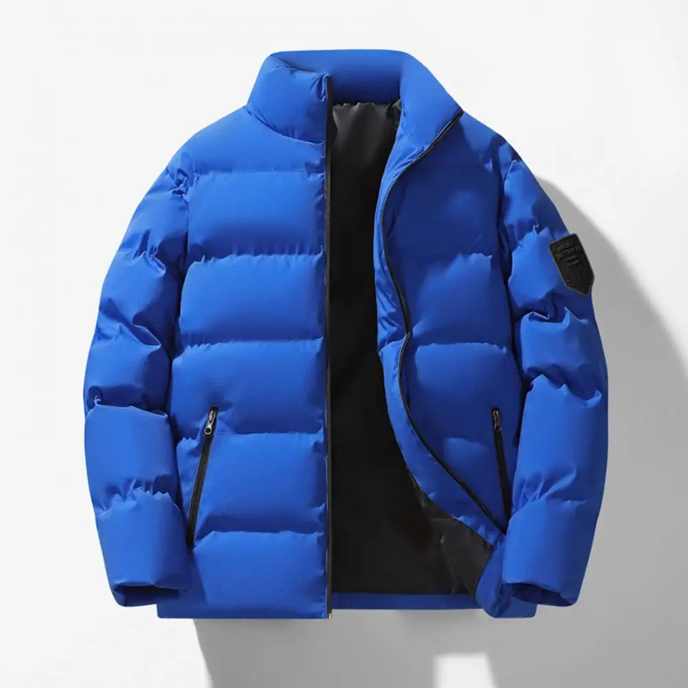 Parkas Jas Heren Winterjas Dik Gewatteerde Heren Parka 'S Dikker Warme Jas Heren Opstaande Kraag Effen Kleur Casual Parka Vest