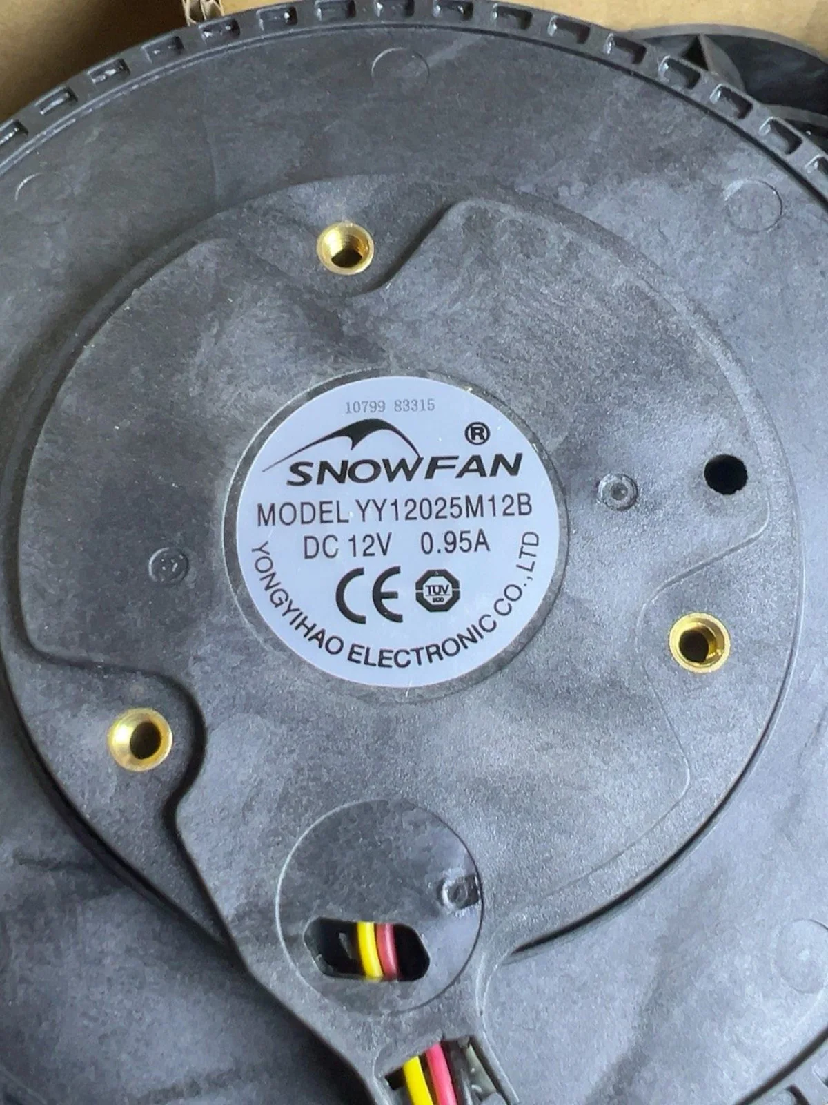 

SNOWFAN YY12025M12B 12V 0.95A 12025 equilateral hole spacing 4.8cm double ball turbine cooling fan