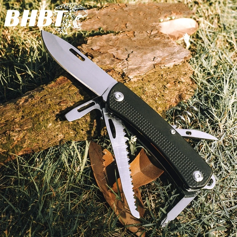 BHBT High Quality Stainless Steel Multi Functional Pocket Tool Knife Outdoor Folding Knife Mini Portable Folding Knife For Men