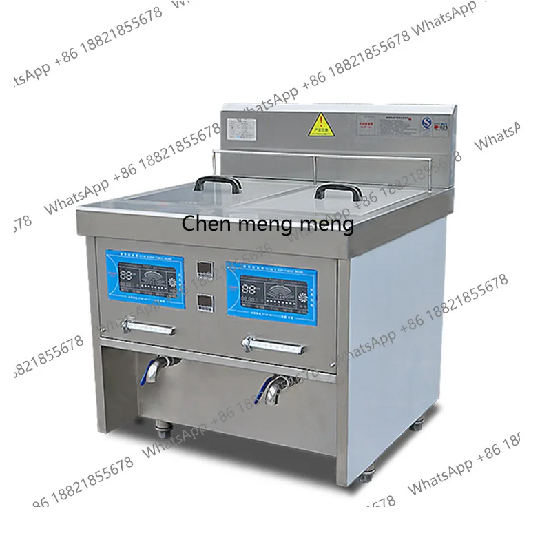 

Фритюрница Двухцилиндровая вертикальная электромагнитная фритюрница, коммерческое кухонное оборудование из нержавеющей стали Электрическая фритюрница