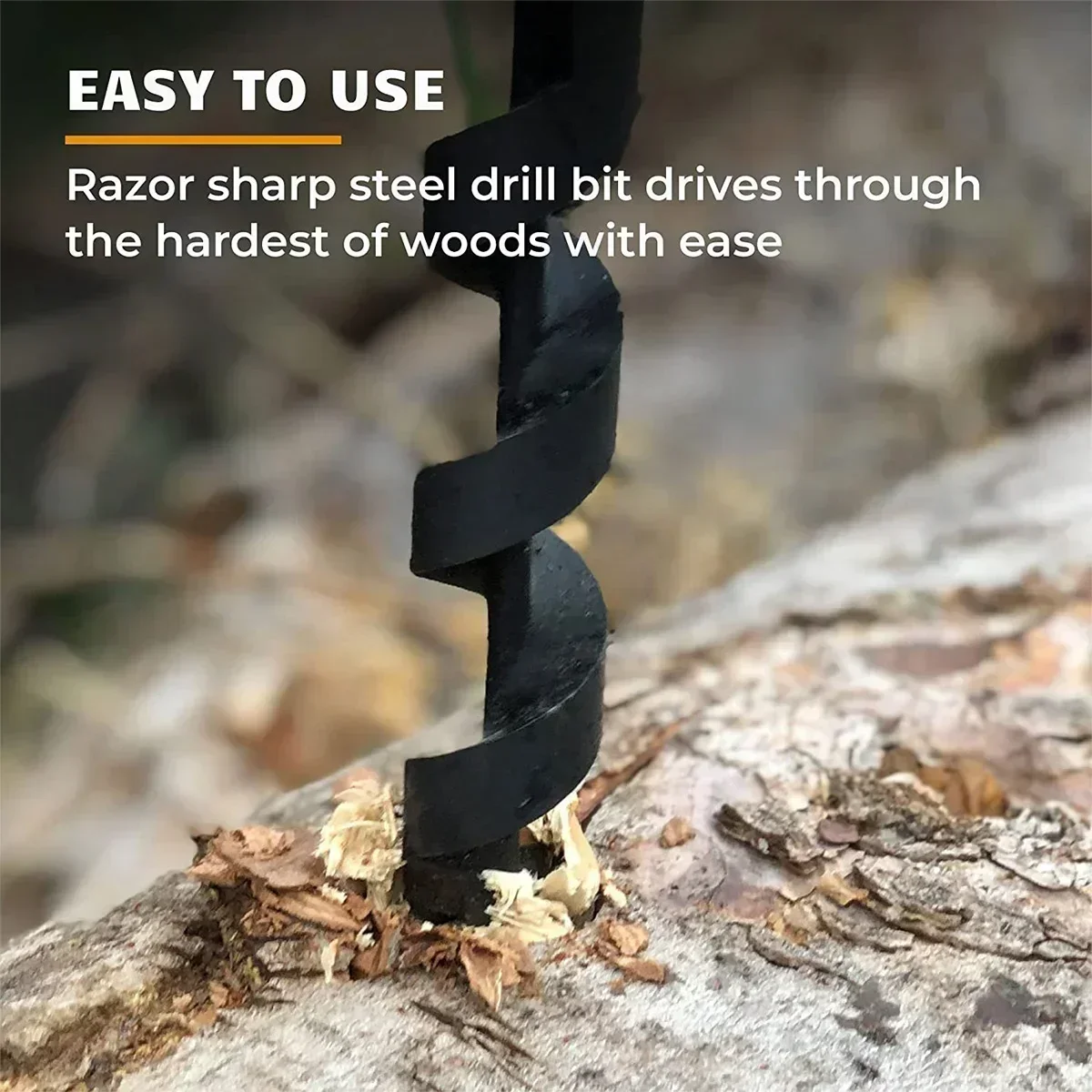 Auger Drill Bits 10/16/19/25mm Width Outdoor Survival Punch Tool Camping Bushcraft Manual Hole Maker Wrench Core Woodworking