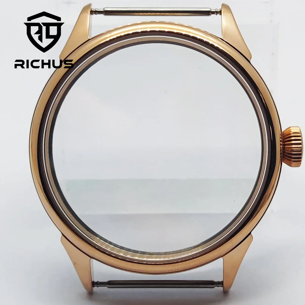RICHUS ETA6497 케이스 42mm 로즈 골드 시계 케이스 ETA6497 6498 Seagull ST3600 ST3620 ST36 무브먼트