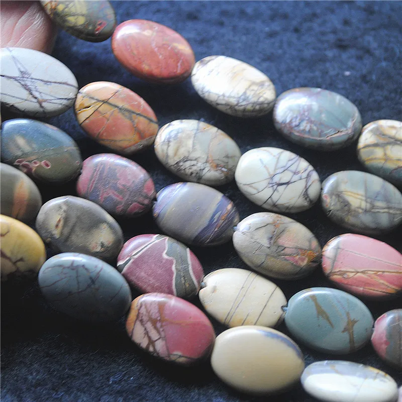 

22PCS Natural Picaso Stone Strings Oval Shape 13X18MM DIY Jewelry Findings Top Fashion Beads Good For Your Choice Free Shipping