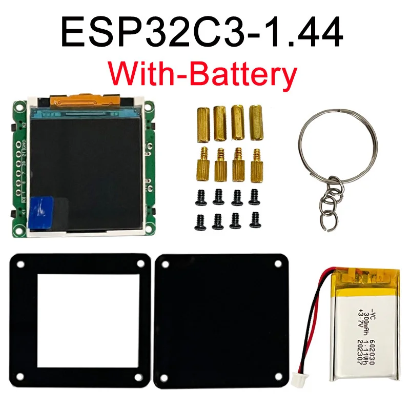 Esp32 C3 1.44 Inch LCD-Scherm Bureaublad Kleine Ornamenten Draagbare Handbagage Hanger Lvgl Spaceman St7735 Met Batterij