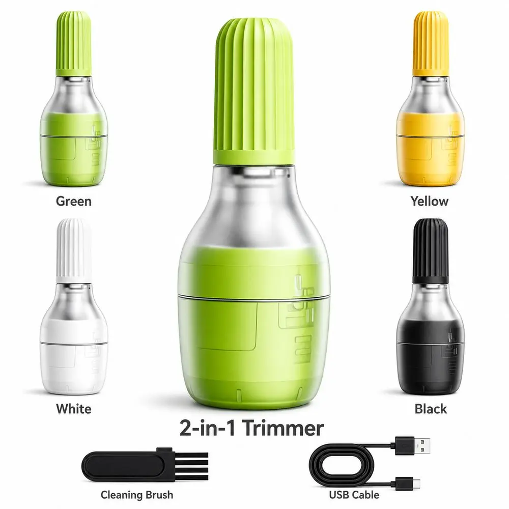 Stainless Steel Nose Hair Trimmer Washable Design Rechargeable Electric Nose Clipper Portable Rechargeable Trimmer Office Use