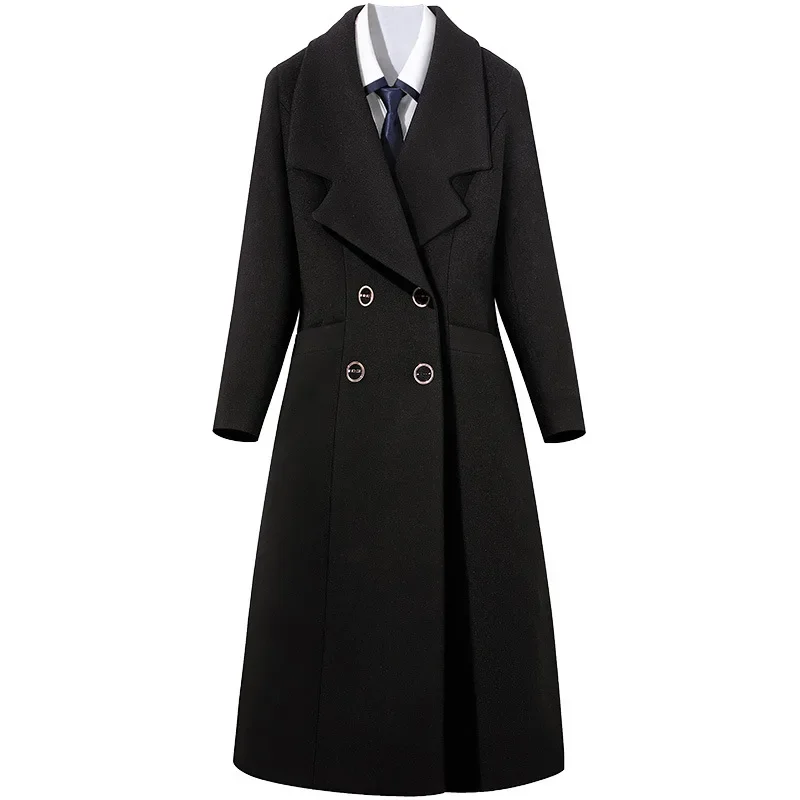 

Professional tooling coat women's medium and long thickened jewelry store sales department front desk work clothes woolen