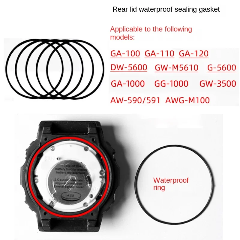 Rear cover waterproof ring for Casio G-SHOCK watch sealing ring DW-5600 GG1000 GW-M5610 G-5600 GA1000/1100GA-100/110/120 GA-2100