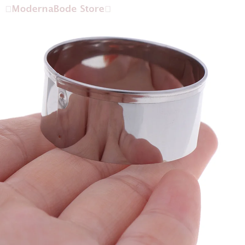 【M】5 Pcs/Set Round Circle Stainless Steel Cookie Cutter Biscuit DIY Baking Pastry Mold