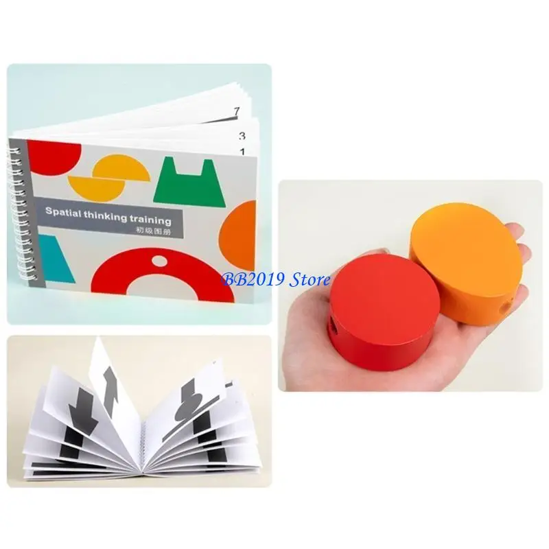 Q0KB Wooden Puzzle Baby Stacking Block Construction Developmental Block Early Learning Projection Toy for Kid Age3Year