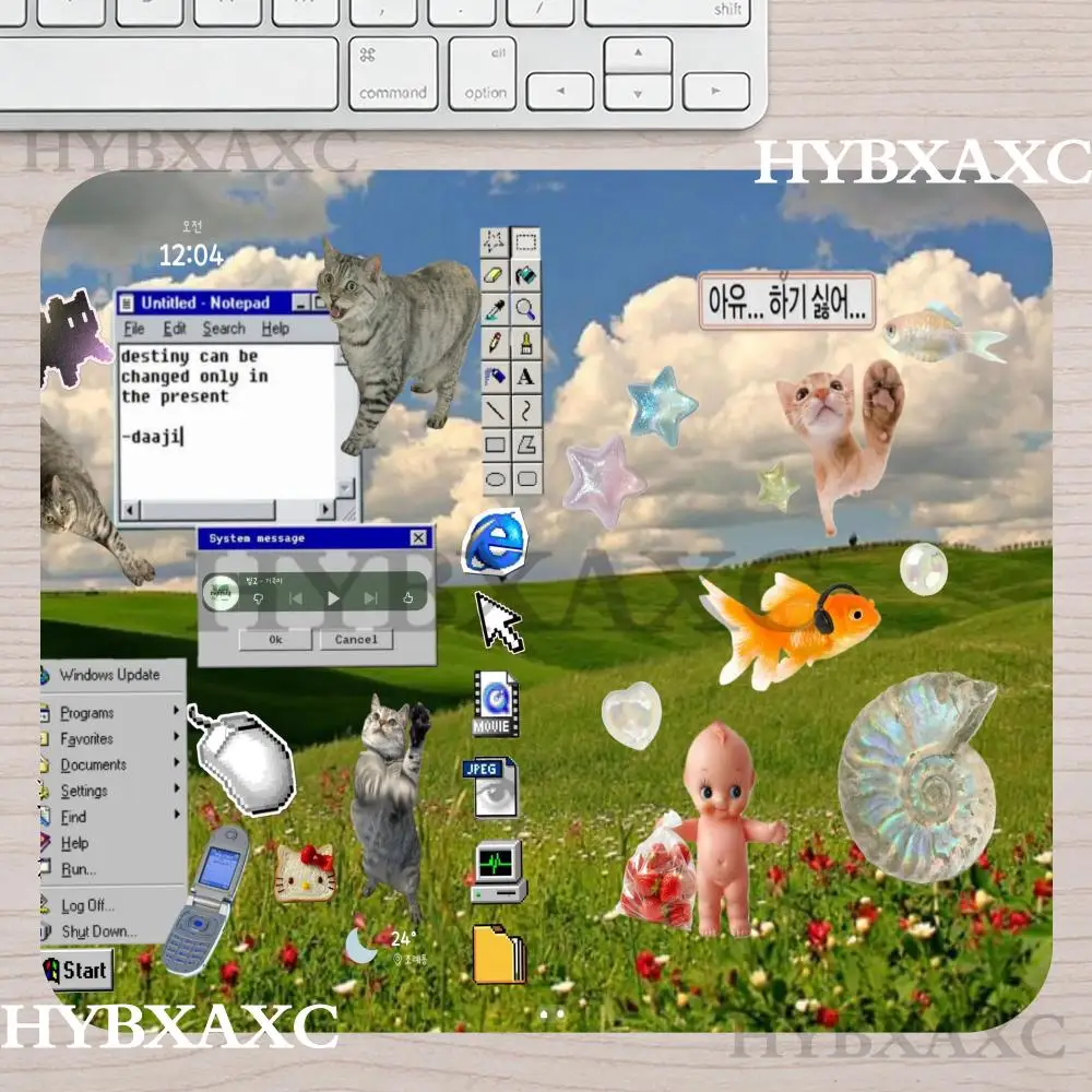 HYBXAXC  Funny Animals Meme  Mouse Pad  Desk Mat for Office or Home, Modern Mousepad for Work Setup, Computer Accessories