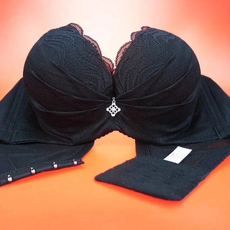 Thickened and extra thick 28CM specialized gathering bra without steel ring, extra thick bra with extra breasts, sexy lingerie