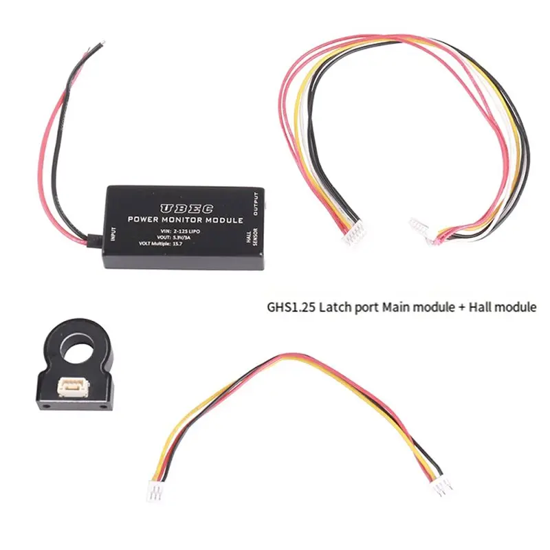 【RECOMENDAR】2X For PIXHAWK Power Monitor Module With Hall Sensor, 200A High Voltage 12S For Drones For GHS1.25 Locking Inte