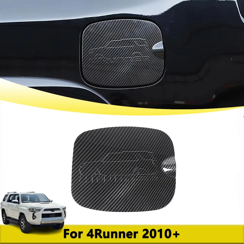 

Fuel Tank Cap Decoration Cover Trim for 4Runner 2010-2024 Decorative Decal Sticker Car Exterior Accessories Black Carbon Fiber