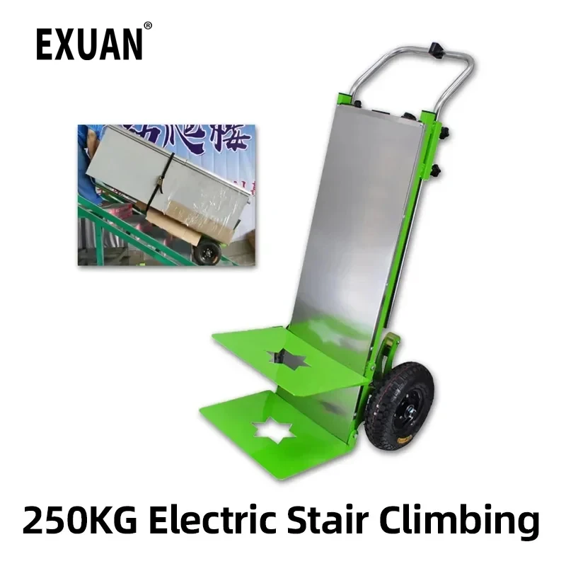 250kg 850W Electric Stair Climbing car Hand trolley Stair Climber Climbing Cart Flat Truck stair climbing machine