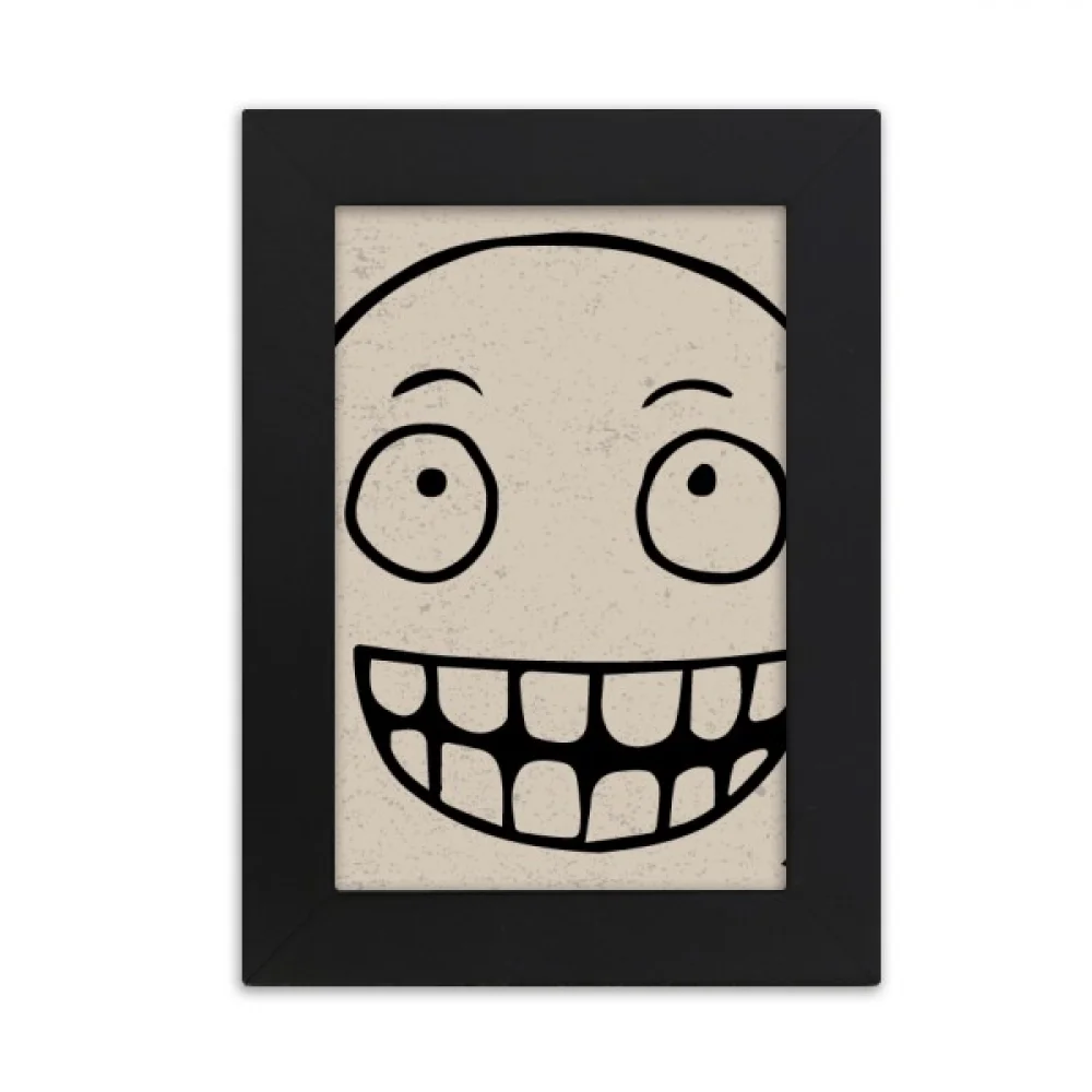 Silly Sle Black Happy Pattern Desktop Photo Frame Picture Display Art Painting Exhibit