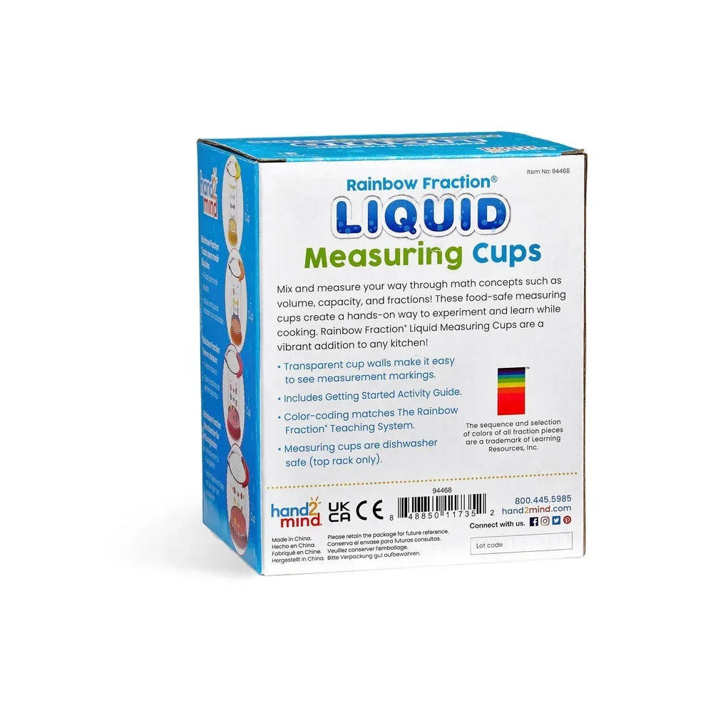 قوس قزح السائل قياس الكؤوس كسر التلاعب التعشيش ألعاب تعليمية أدوات المطبخ حجم القدرة أنشطة التعلم