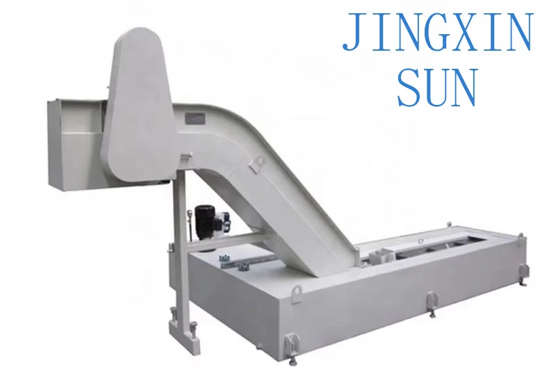 CNC custom hinge chip conveyors for manufacturing plants and machine repair shops