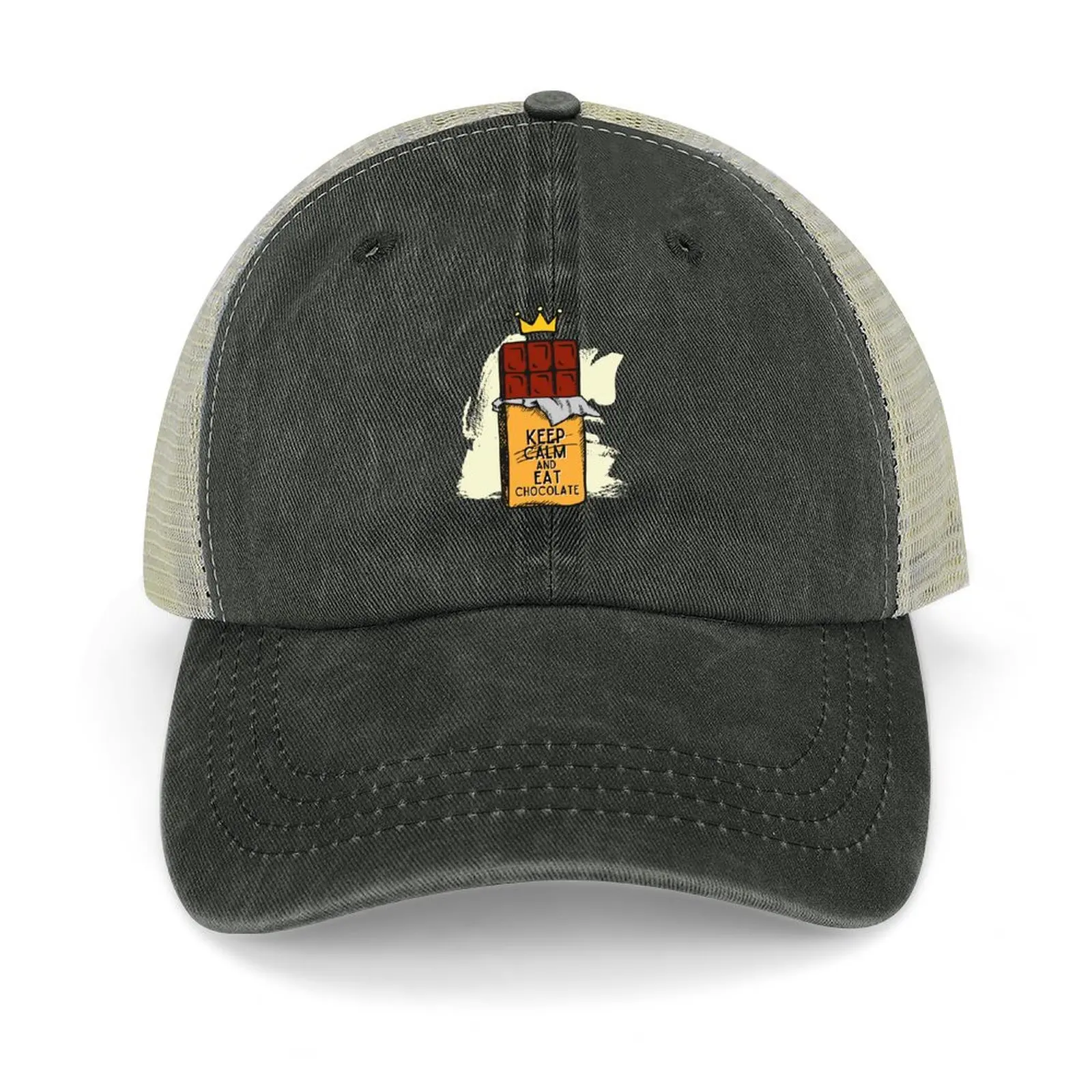 

Keep Calm And Eat Chocolate Baseball Cap men's big size hat Luxury Brand hats on offer Snap Back Hat Men's Hats Women's