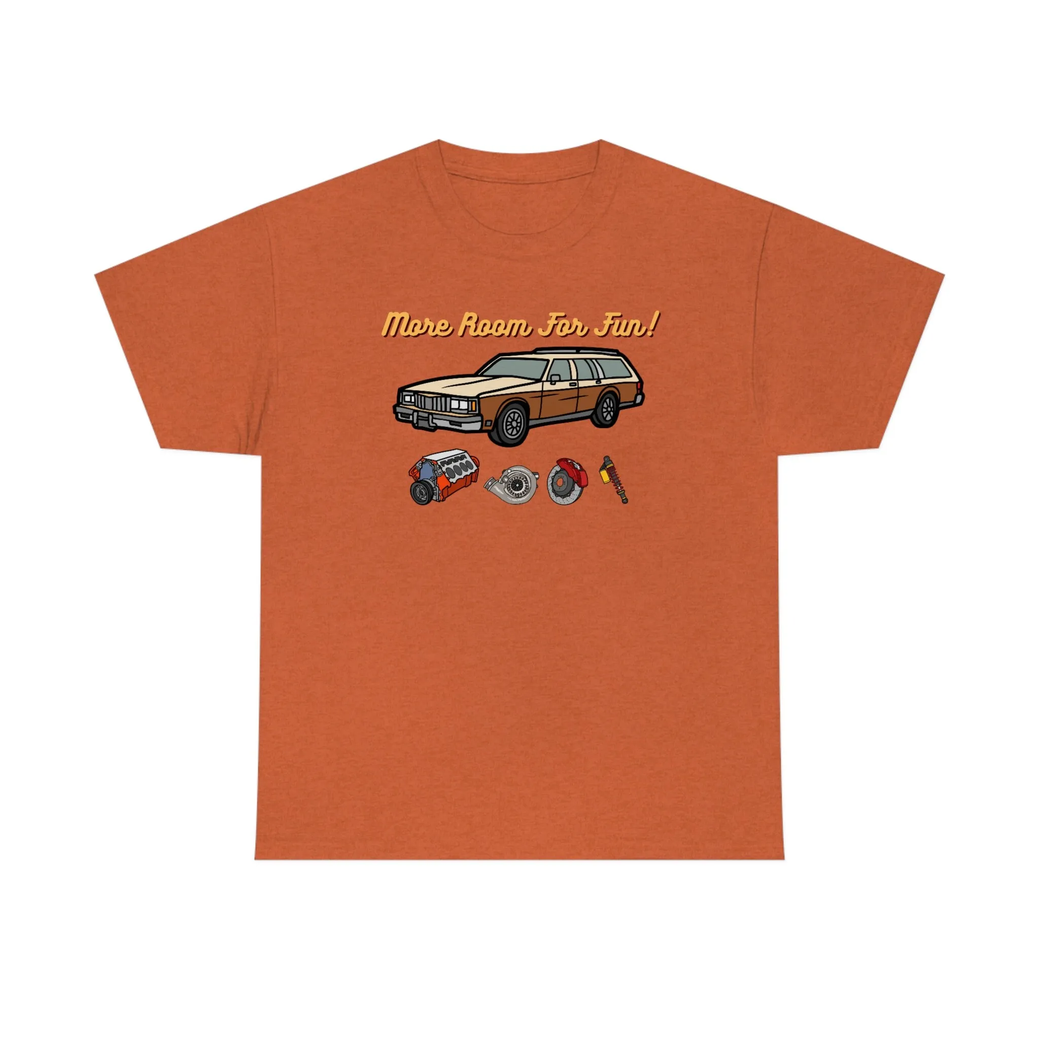 More Room For Fun Station Wagon Car Guy Boyfriend Dad Heavy Cotton T Shirt