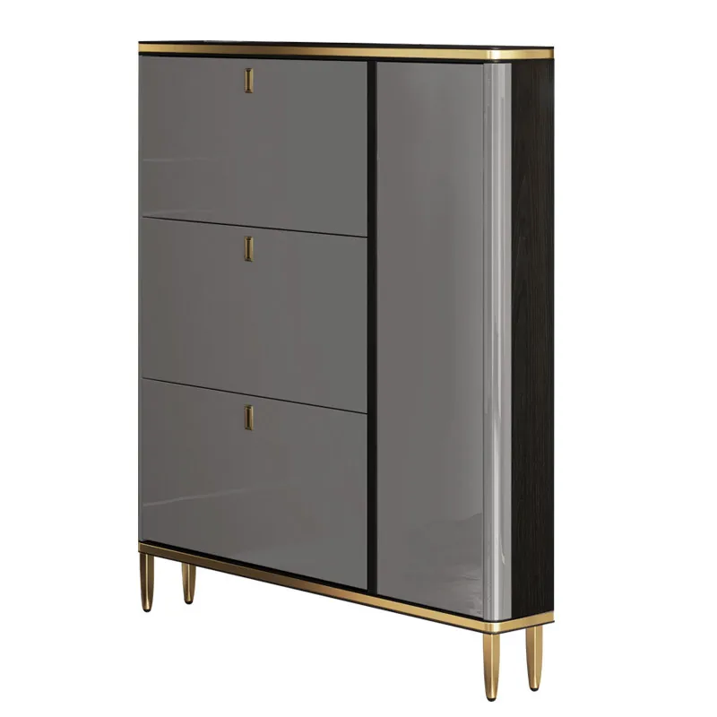 

Ультратонкое дверное опрокидывающееся ведро, экономит пространство, современный простой входной шкаф для обуви большой вместимости