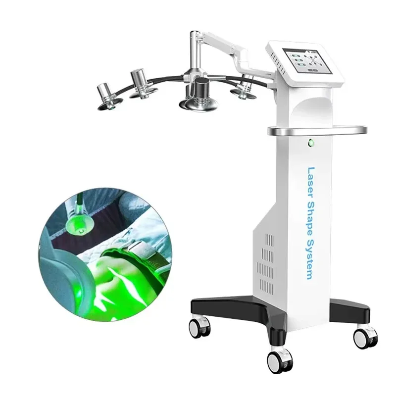 آلة التخسيس بالليزر 6D ذات التردد المزدوج 532NM/635NM الضوء الأحمر الأخضر سريع تخفيض الدهون تشكيل الجسم جهاز فقدان الوزن مع CE