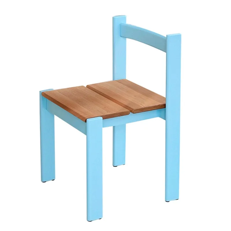 Pure solid wood stacked dining chair dopamine single simple back chair